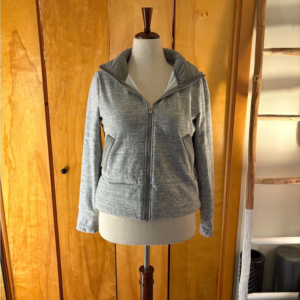 Athleta Gray Fleece-Lined Jacket